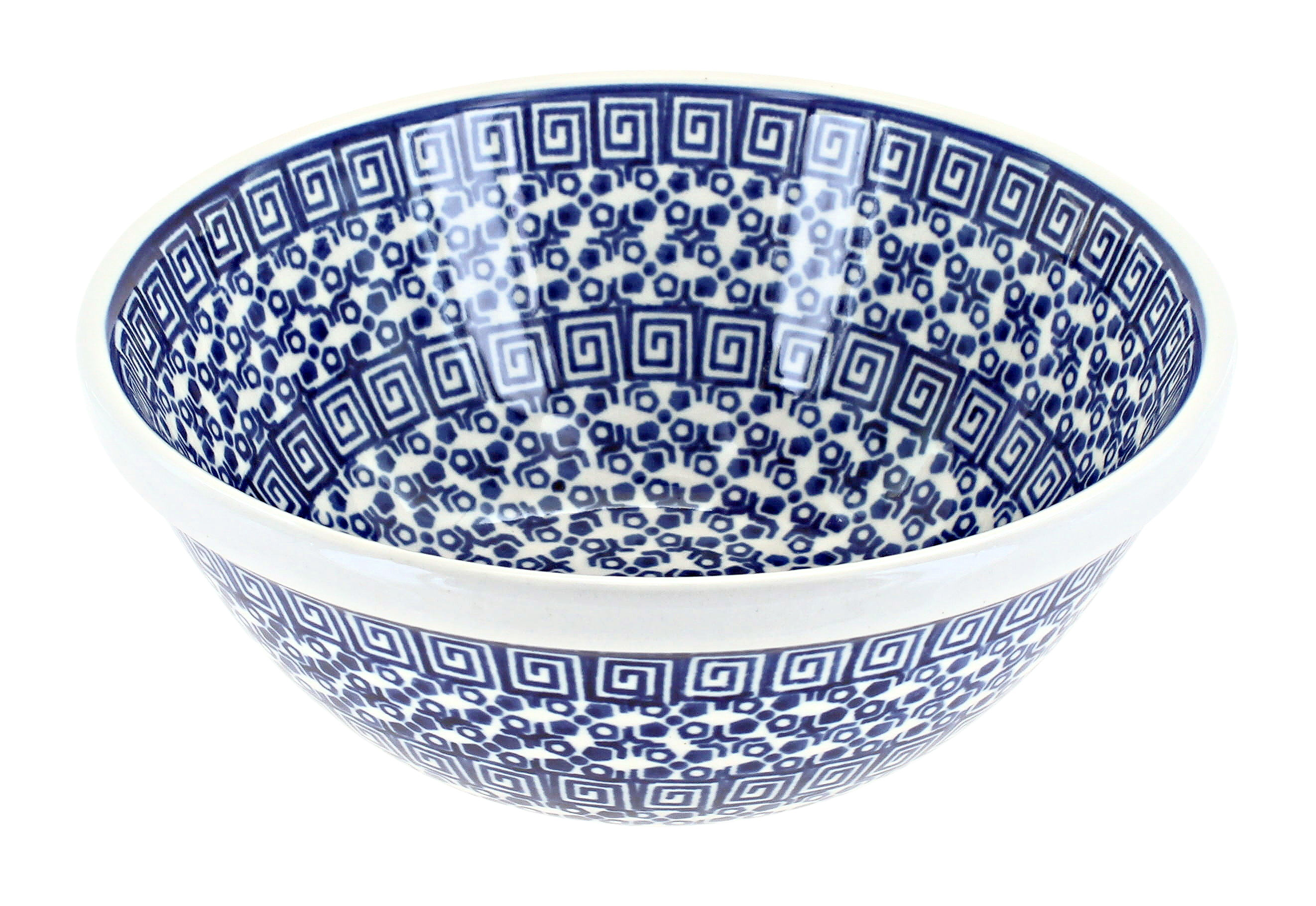 Blue Rose Polish Pottery Olympia Cereal/Soup Bowl