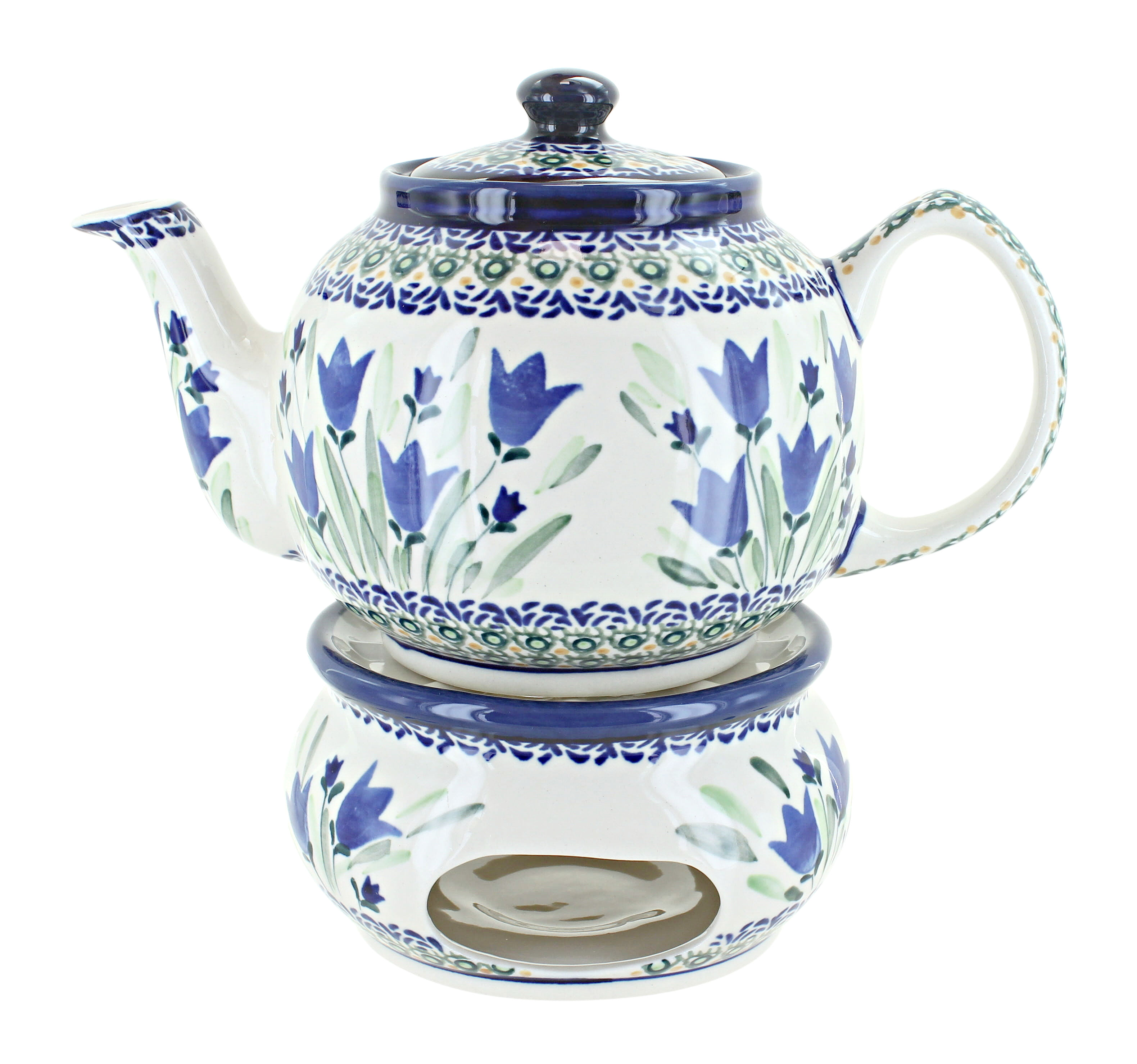 Porcelain and cork teapot warmer support