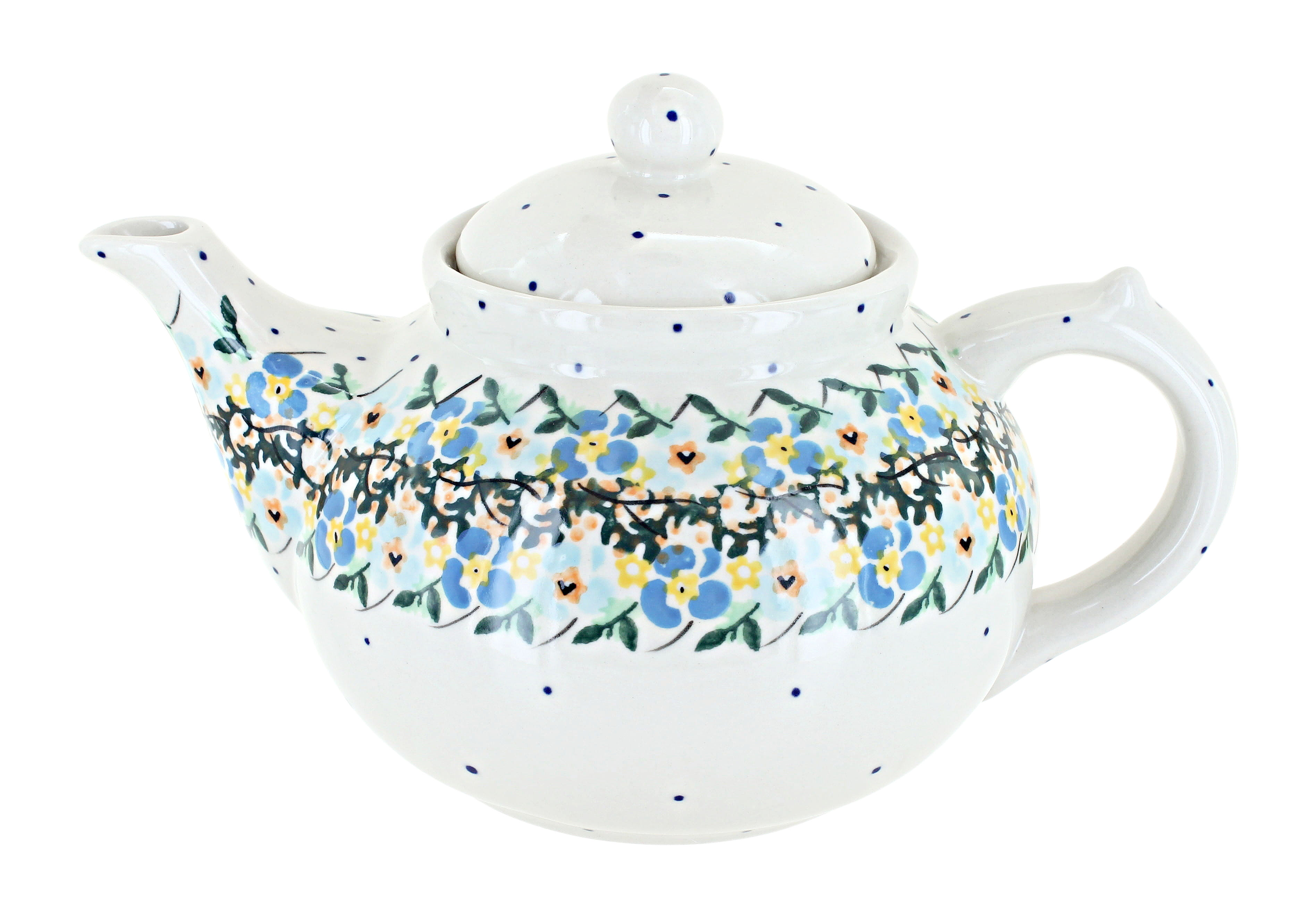 Blue Rose Polish Pottery Pastel Parfait Teapot