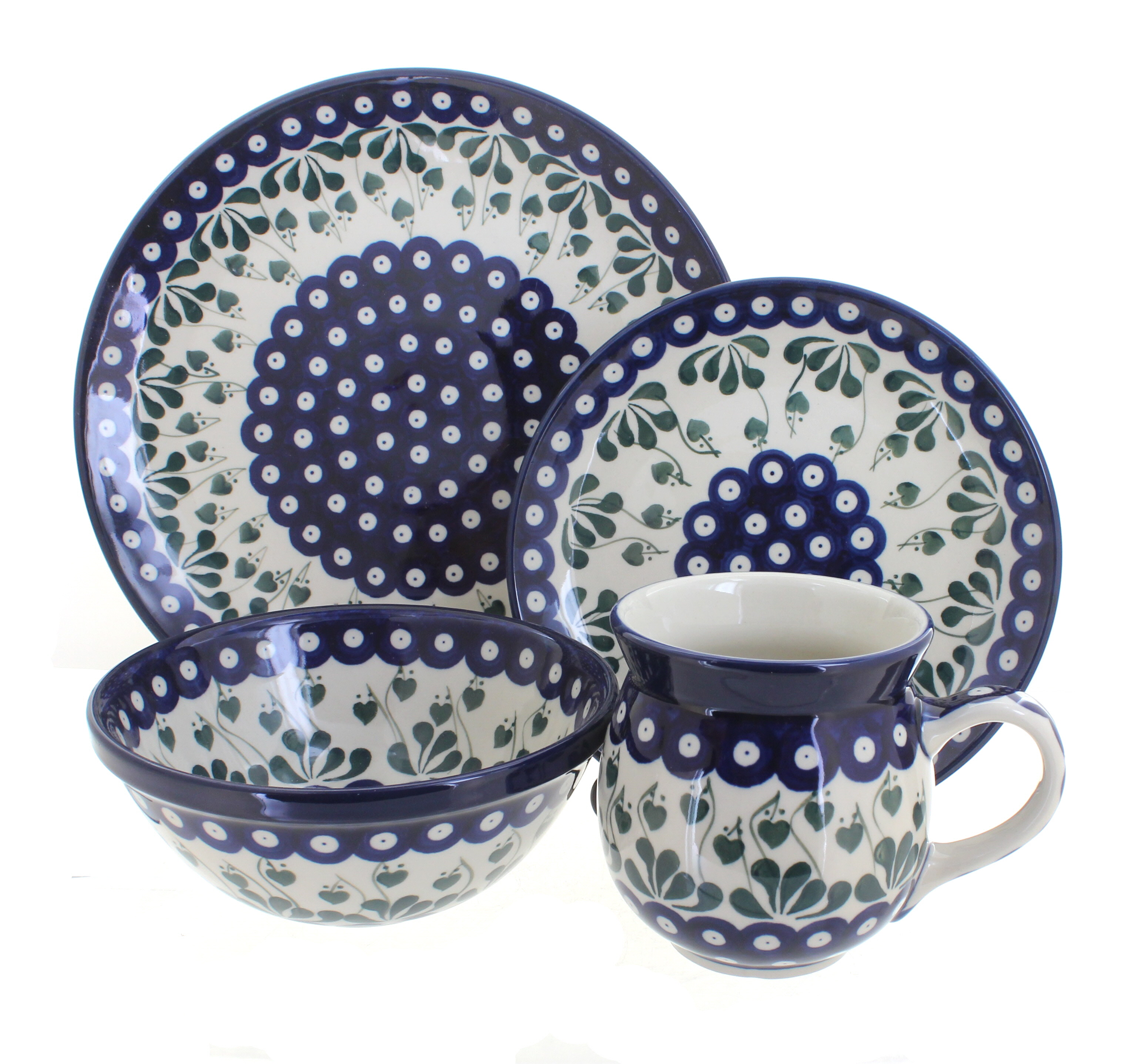 Polish Pottery Alyce 4 Piece Place Setting - Service for 1