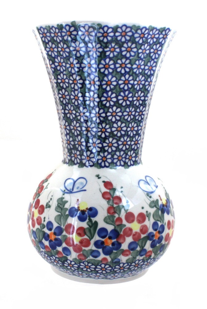 Polish Pottery Garden Butterfly Vase
