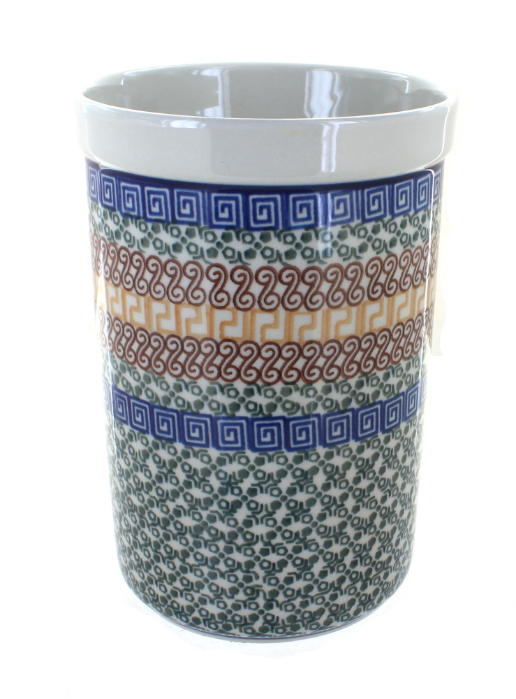 Blue Rose Polish Pottery Athena Utensil Jar