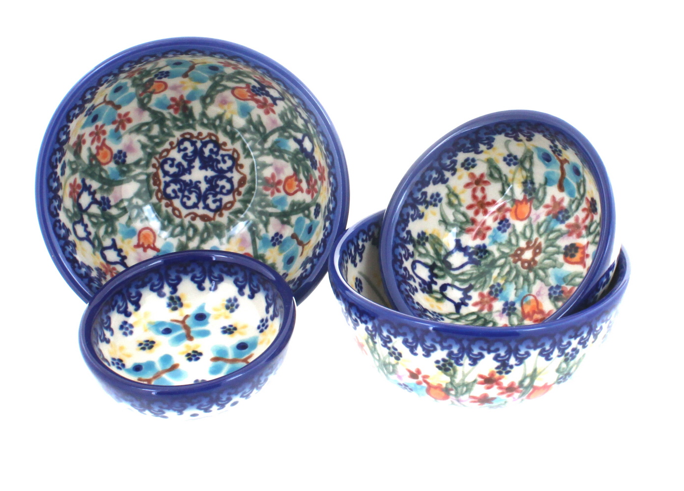 Polish Pottery Garden of Eden Measuring Bowls