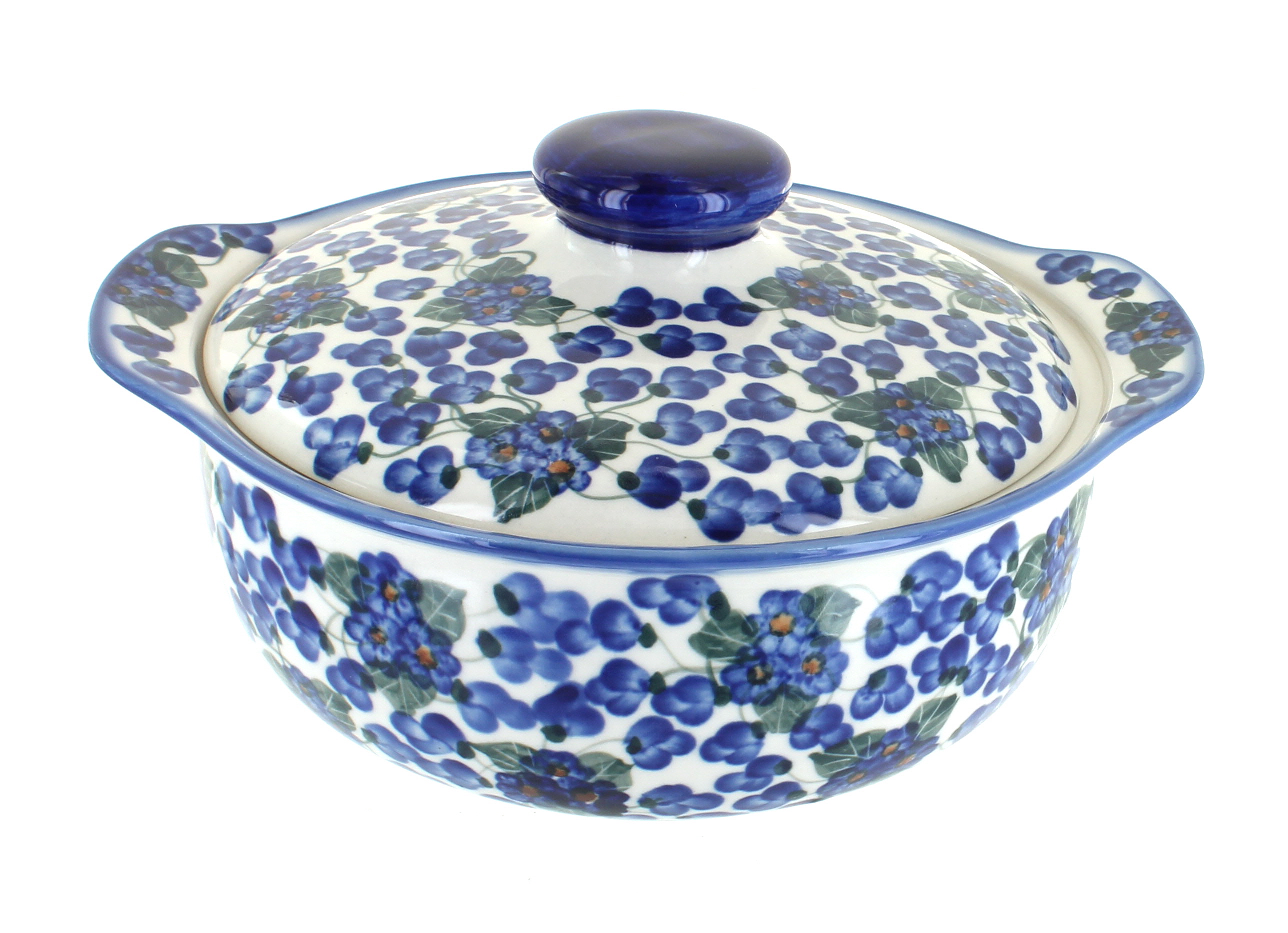 WR Unikat Royal Vine Round Covered Baker Polish Pottery