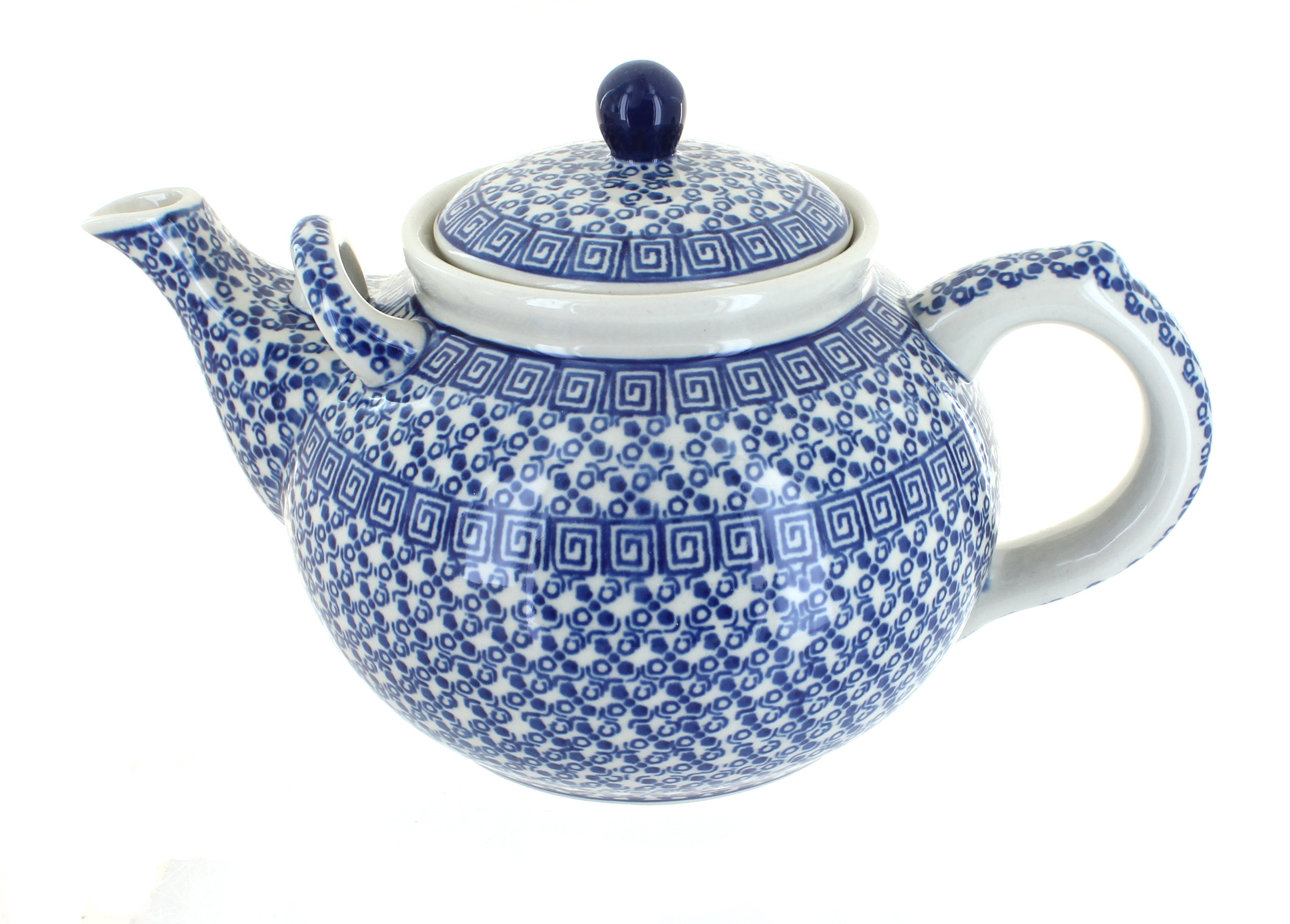 Blue Rose Polish Pottery Olympia Large Teapot