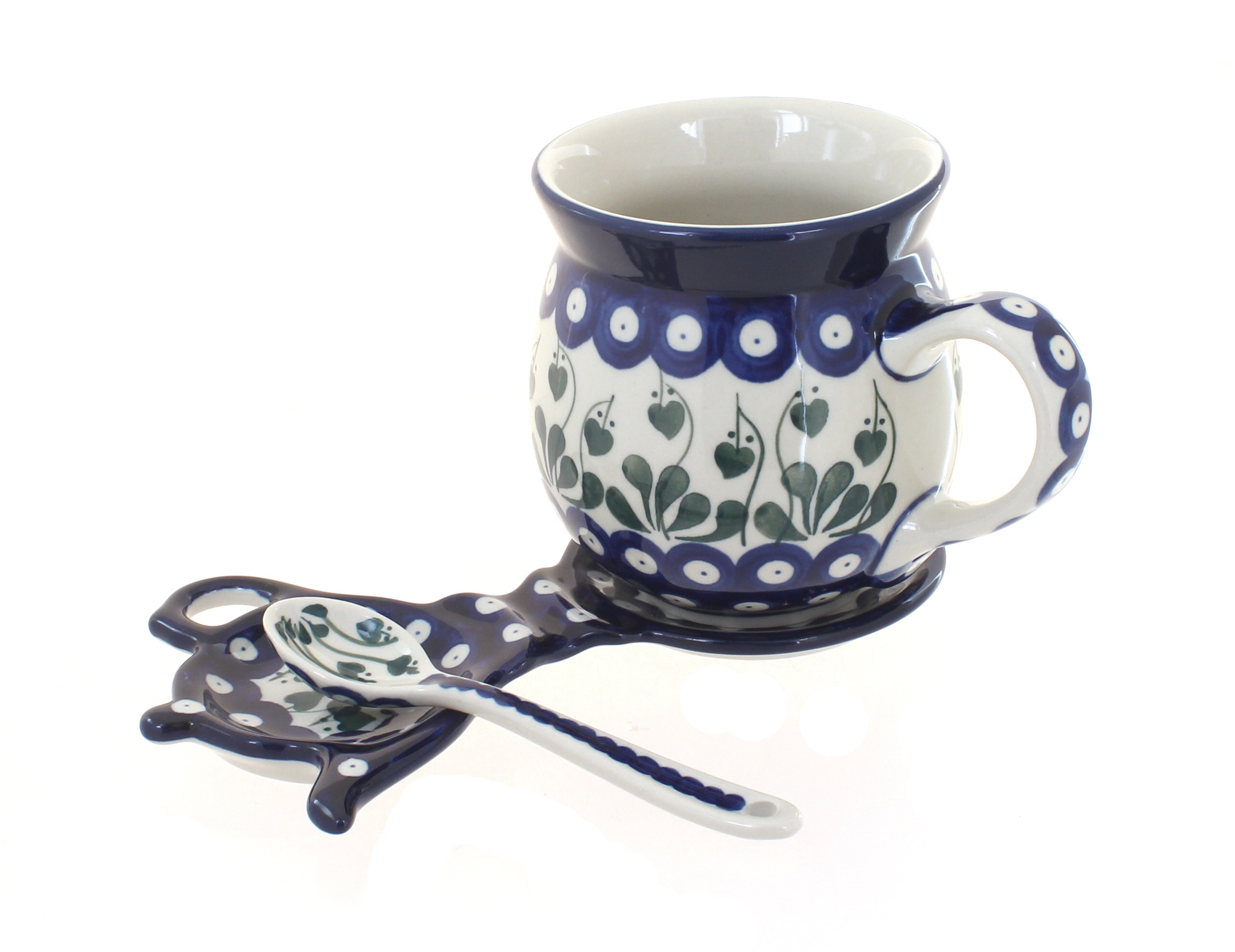 Blue Rose Polish Pottery Alyce Miniature Tea Set