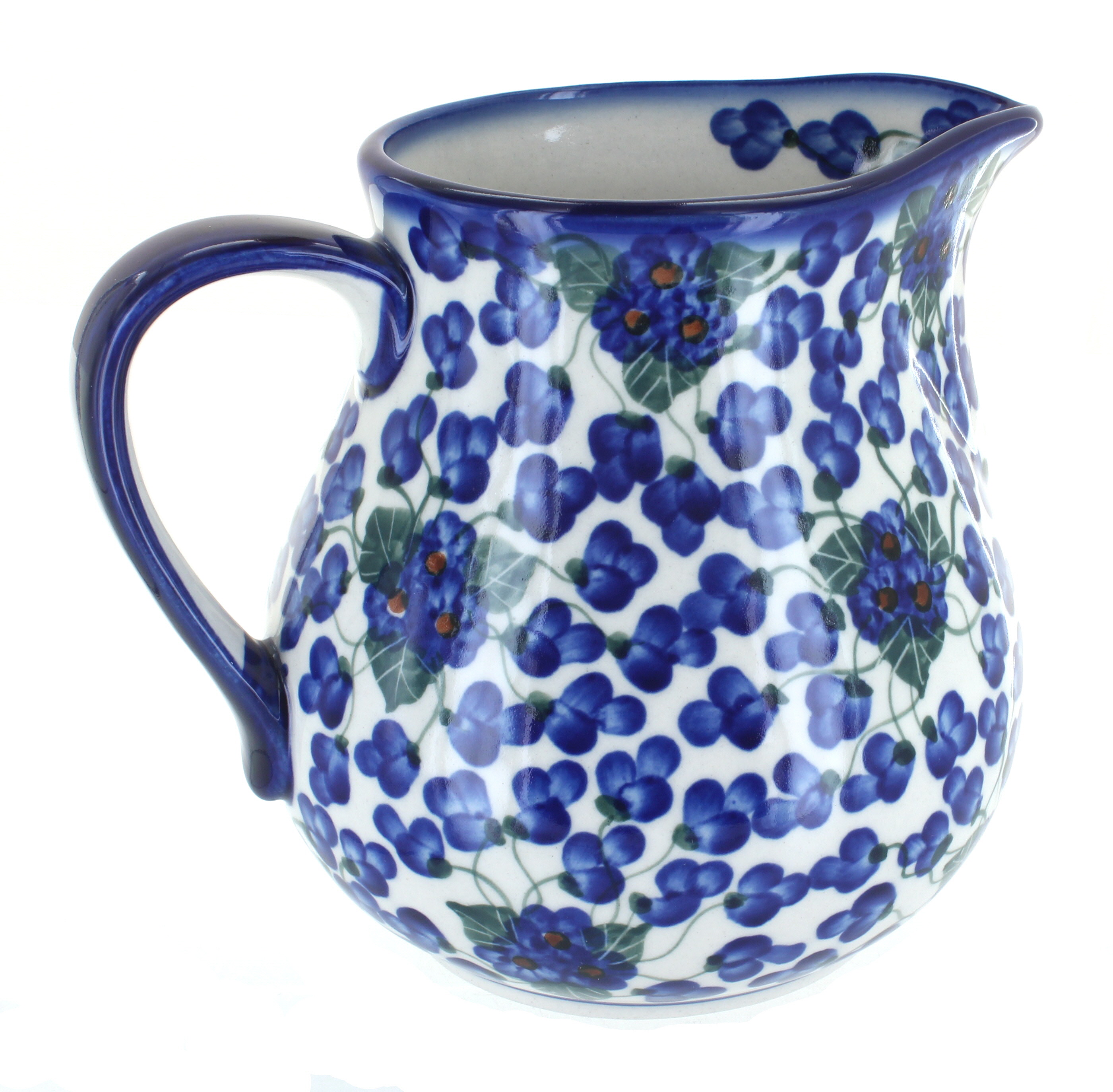 Blue Rose Polish Pottery Royal Vine Pitcher