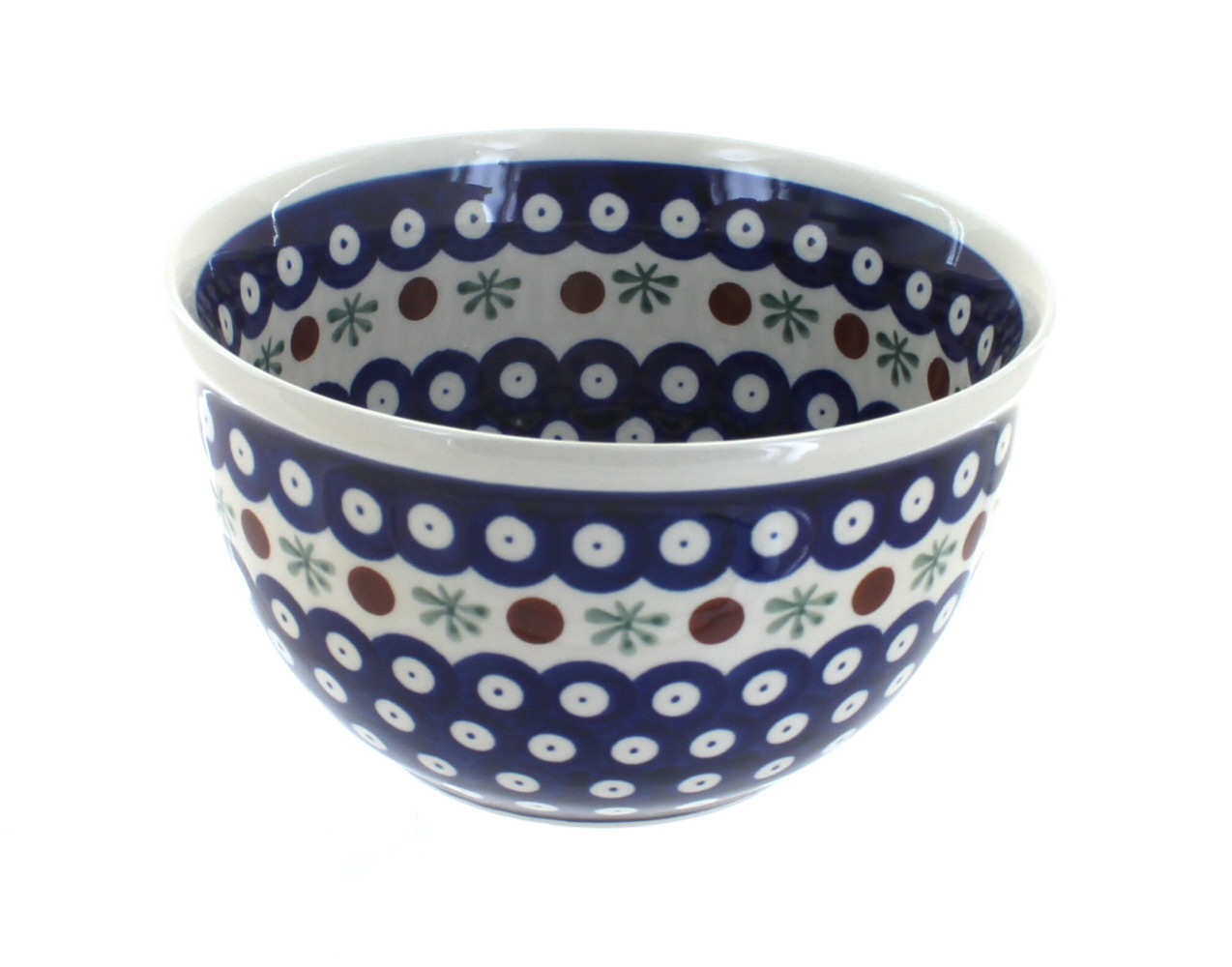 Zaklady Mosaic Flower Large Mixing Bowl Polish Pottery