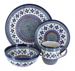 Mosaic Flower 4-Piece Place Setting - Service for 1