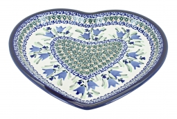 Blue Tulip Heart Plate