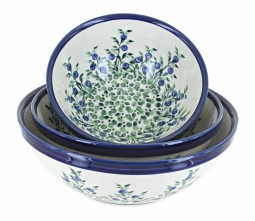 Porcelain Vine 3 Piece Serving Bowl Set