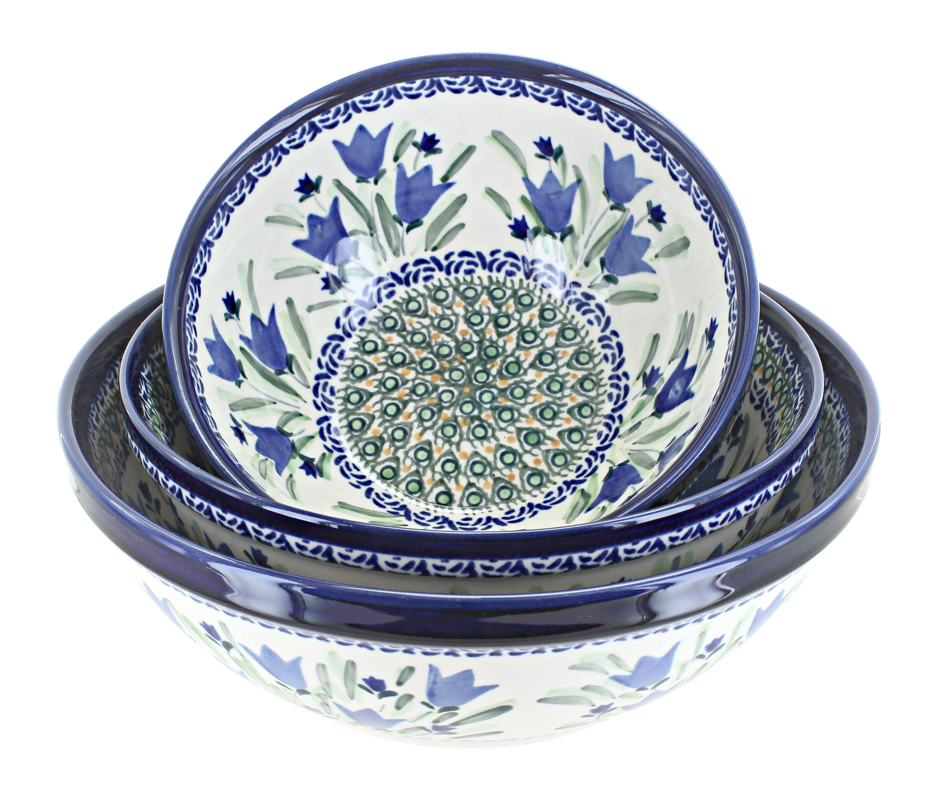 Blue Tulip 3 Piece Serving Bowl Set
