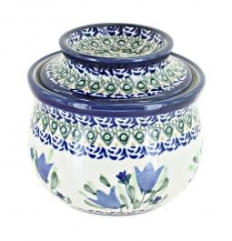 Blue Tulip French Butter Dish
