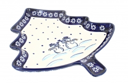 Frosty Friend Christmas Tree Plate