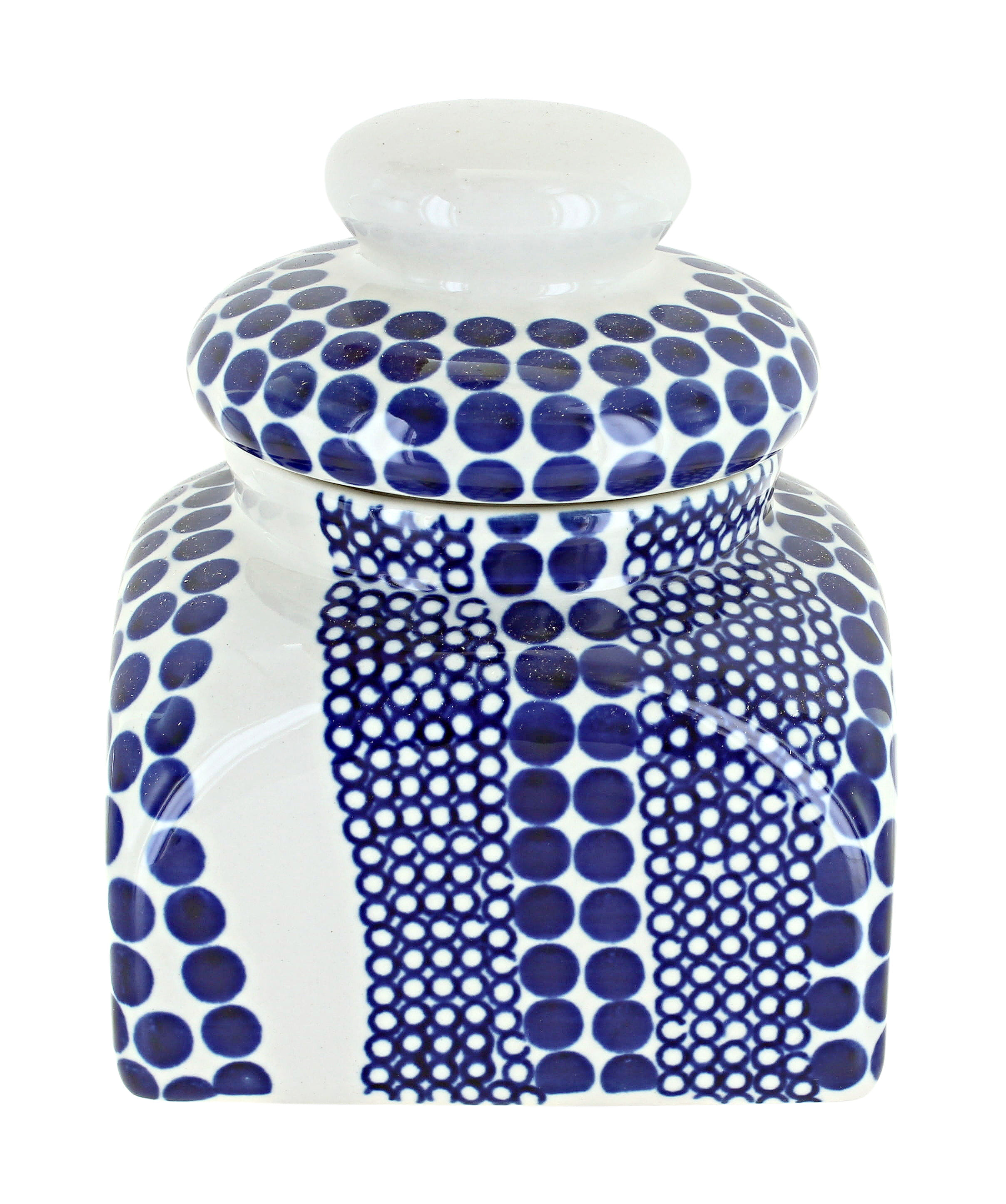 Blue Rose Polish Pottery Zara Medium Square Container