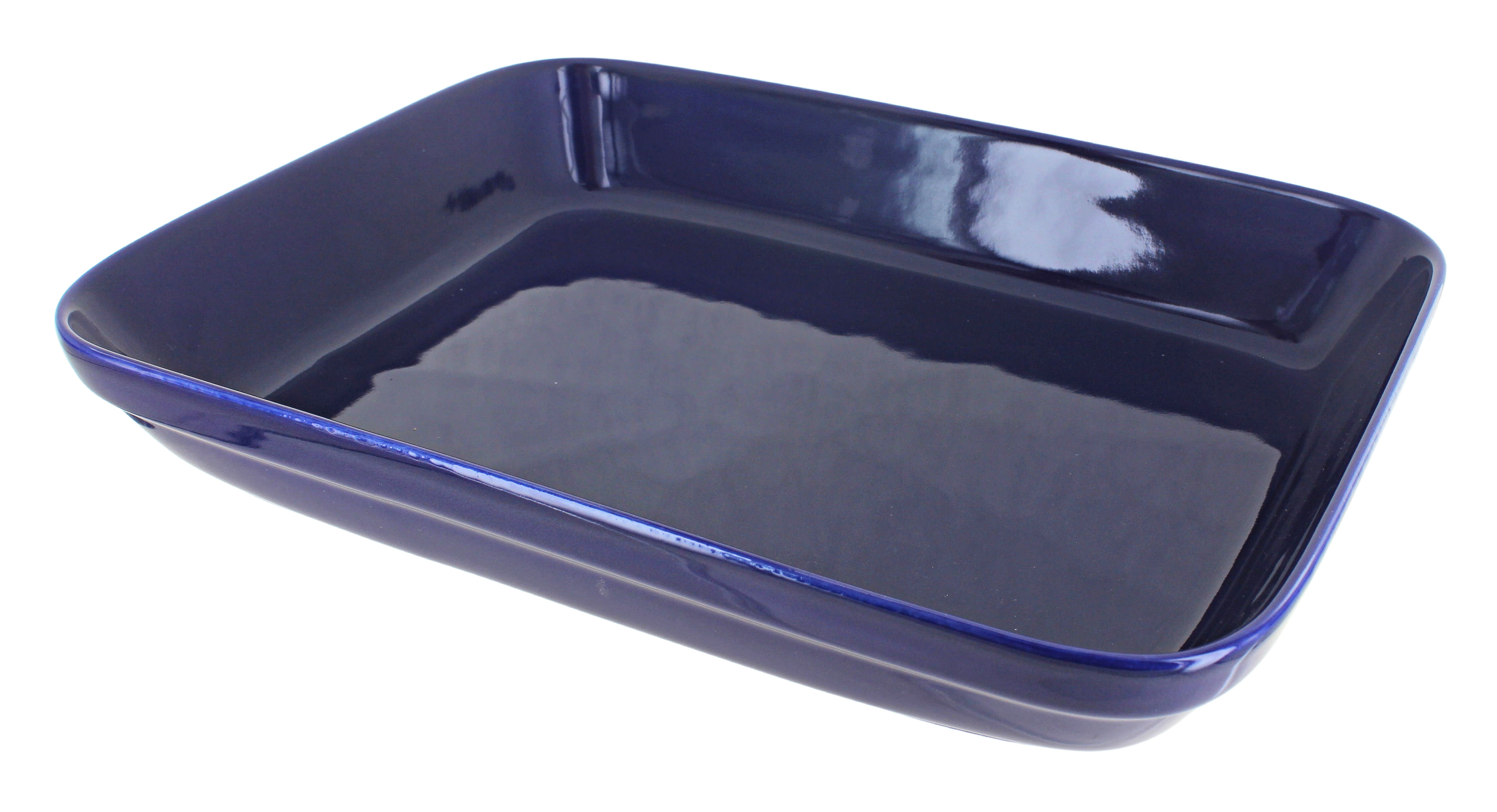 Blue Rose Polish Pottery | Cobalt Large Rectangular Baker
