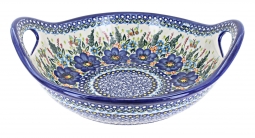 Garden of Blue Deep Bowl with Handles