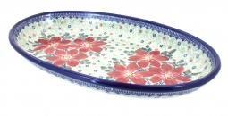 Pointsettia Oval Platter