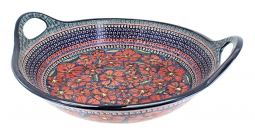 Jungle Flower Large Deep Bowl with Handles