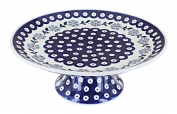 Blue Violet Pedestal Cake Plate