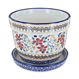 Red Daisy Large Flower Pot