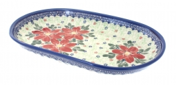 Poinsettia Medium Oval Dish