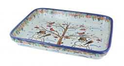 Little Snowman Medium Rectangular Baker