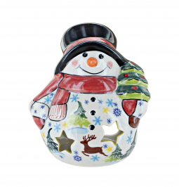 Santa's Helper Small Snowman Luminary