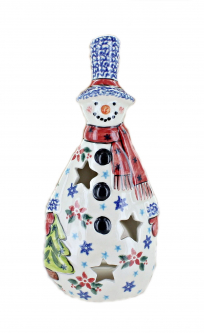 Winter Bouquet Tall Snowman Luminary