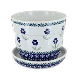 Blue Daisy Medium Flower Pot