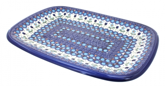 Blue Rose Polish Pottery Savannah Large Rectangular Serving Platter