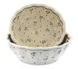 Country Meadow Scallop Serving Bowl Set