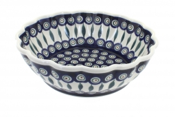 Peacock Large Scallop Bowl