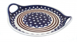Stars & Stripes Round Serving Tray with Handles