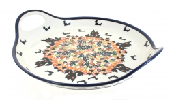Haunted House Round Tray with Handles