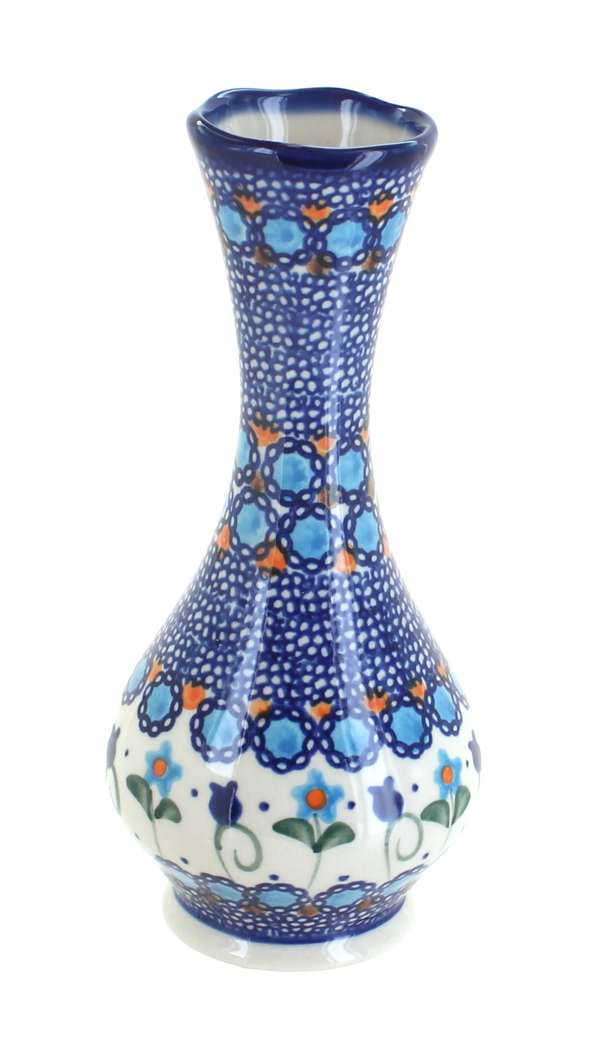 Blue Rose Polish Pottery Savannah Small Bud Vase eBay