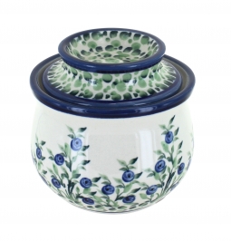 Porcelain Vine French Butter Dish