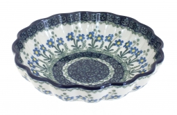 Blue Posy Medium Scallop Dish