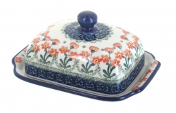 Peach Posy Butter Dish