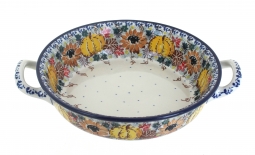 Harvest Bounty Small Round Casserole with Handles