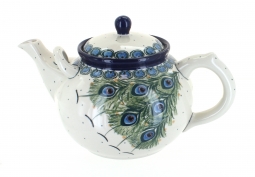 Peacock Feather Large Teapot