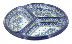 Tulip Bouquet Three Part Divided Dish