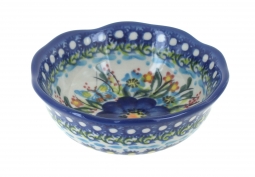 Garden of Blue Small Scallop Bowl