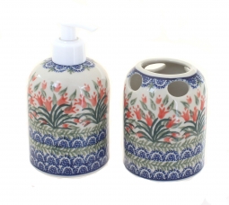 Spring Tulip Soap Dispenser & Toothbrush Holder