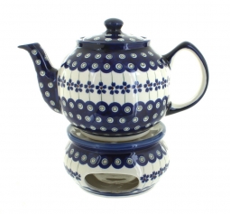 Flowering Peacock Teapot with Warmer