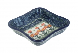Peach Posy Small Square Dish