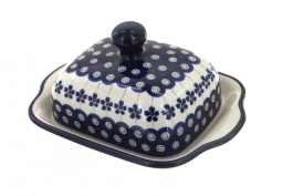 Flowering Peacock Square Butter Dish