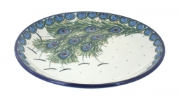 Peacock Feather Dessert Plate
