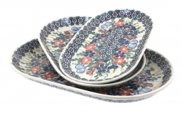 Garden Butterfly 3 Piece Oval Server Set