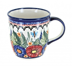 Floral Butterfly Plain Coffee Mug